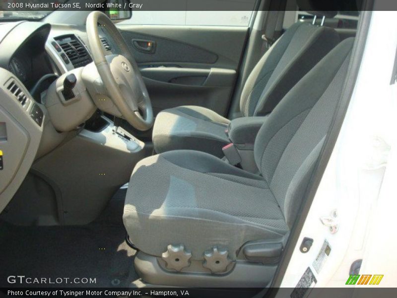 Nordic White / Gray 2008 Hyundai Tucson SE