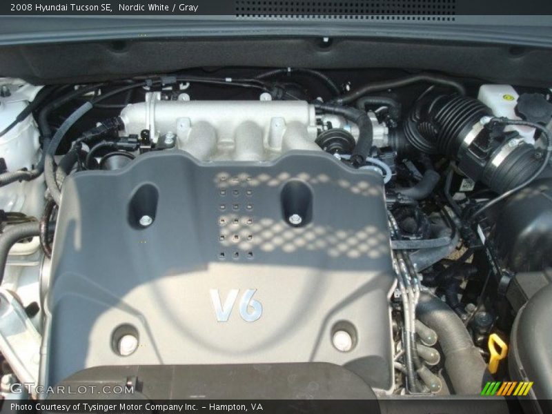 Nordic White / Gray 2008 Hyundai Tucson SE