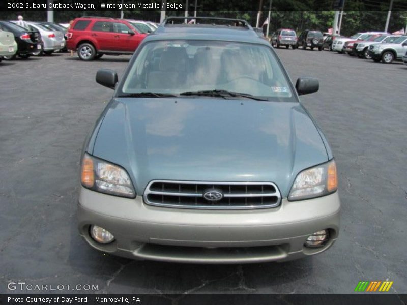 Wintergreen Metallic / Beige 2002 Subaru Outback Wagon