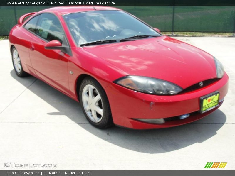 Rio Red Clearcoat / Medium Graphite 1999 Mercury Cougar V6