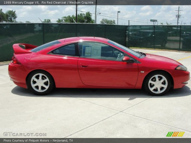 Rio Red Clearcoat / Medium Graphite 1999 Mercury Cougar V6