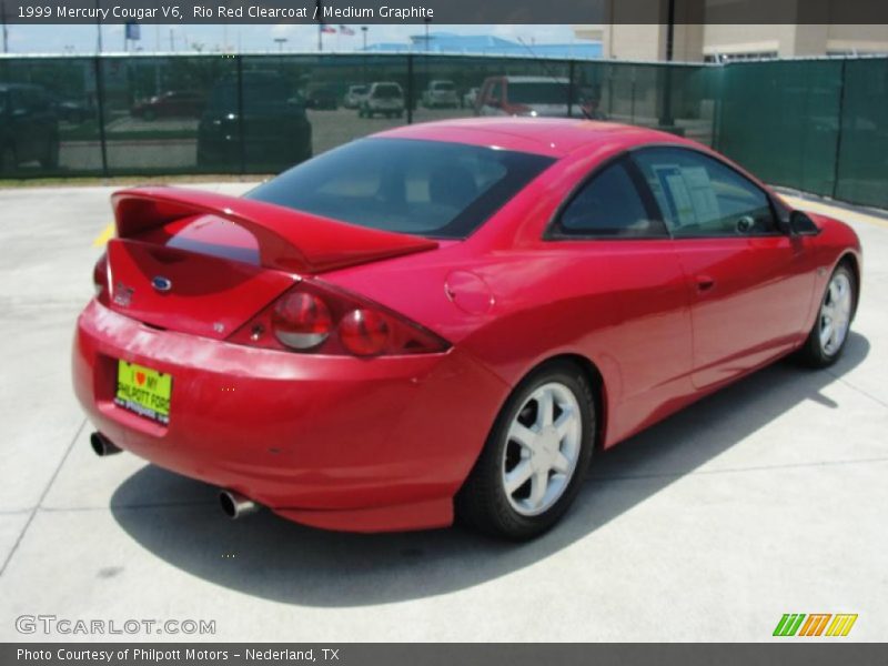 Rio Red Clearcoat / Medium Graphite 1999 Mercury Cougar V6