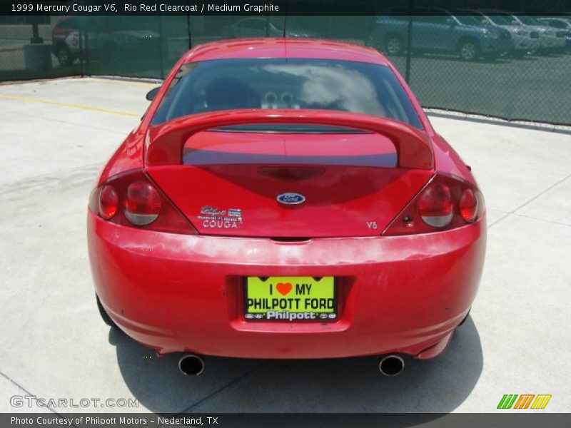 Rio Red Clearcoat / Medium Graphite 1999 Mercury Cougar V6