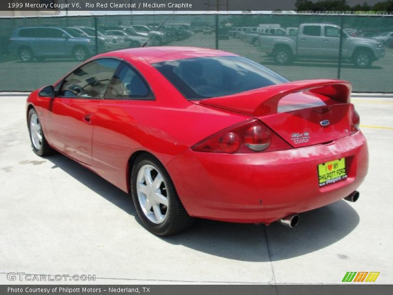 Rio Red Clearcoat / Medium Graphite 1999 Mercury Cougar V6