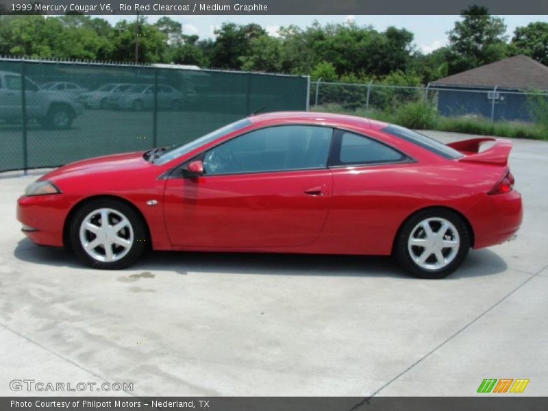 Rio Red Clearcoat / Medium Graphite 1999 Mercury Cougar V6