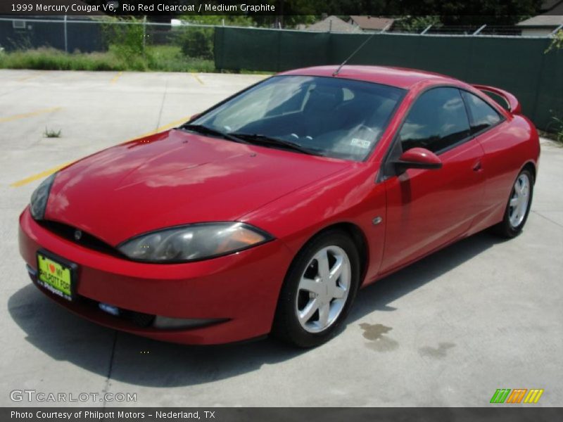 Rio Red Clearcoat / Medium Graphite 1999 Mercury Cougar V6