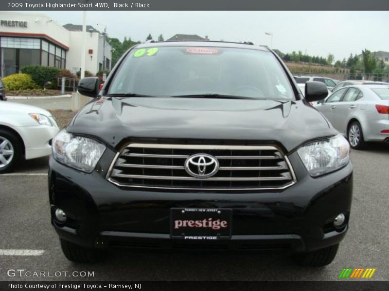 Black / Black 2009 Toyota Highlander Sport 4WD