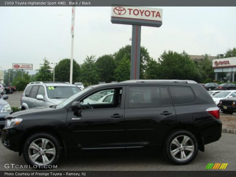 Black / Black 2009 Toyota Highlander Sport 4WD