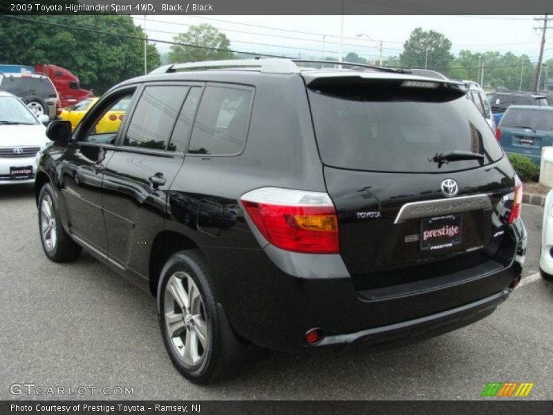 Black / Black 2009 Toyota Highlander Sport 4WD