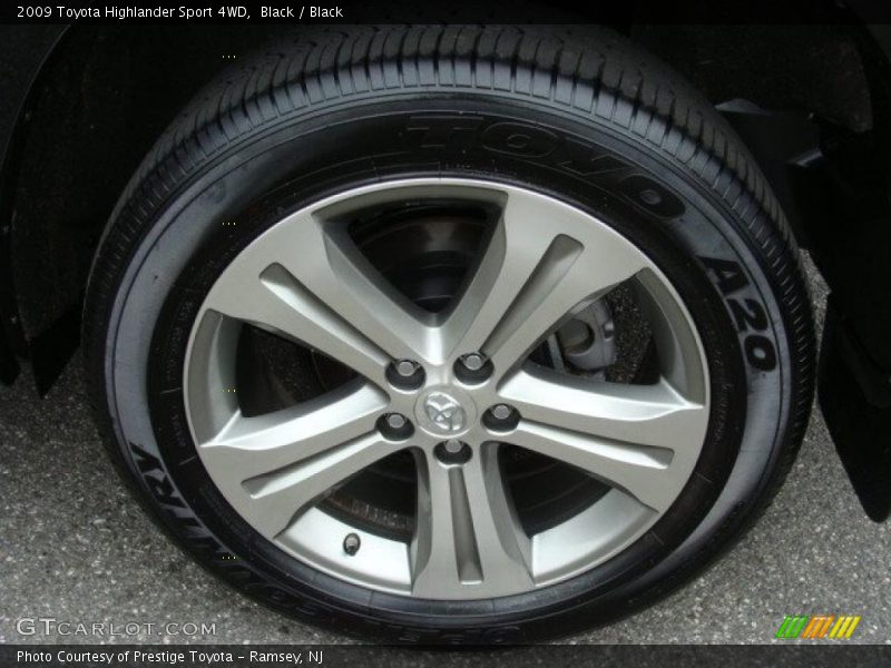 Black / Black 2009 Toyota Highlander Sport 4WD