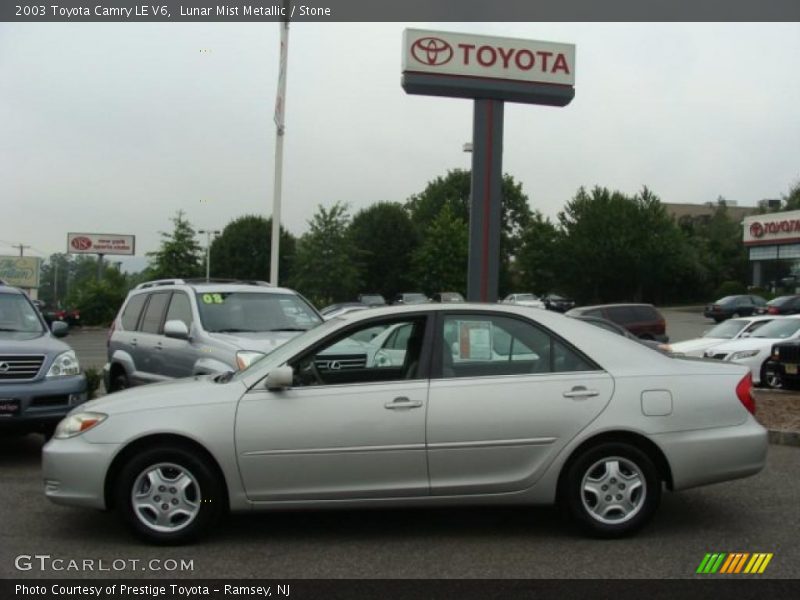 Lunar Mist Metallic / Stone 2003 Toyota Camry LE V6