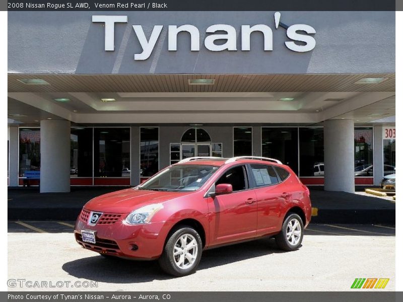 Venom Red Pearl / Black 2008 Nissan Rogue SL AWD