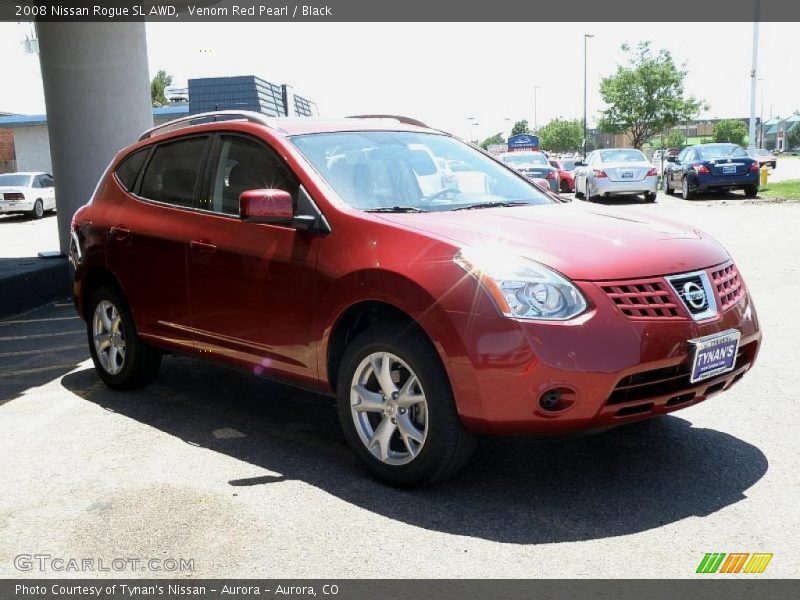 Venom Red Pearl / Black 2008 Nissan Rogue SL AWD
