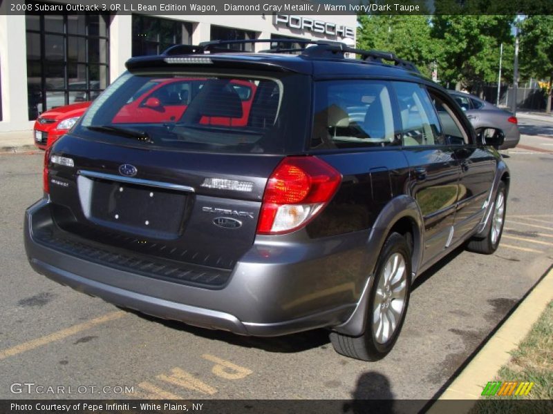 Diamond Gray Metallic / Warm Ivory/Dark Taupe 2008 Subaru Outback 3.0R L.L.Bean Edition Wagon