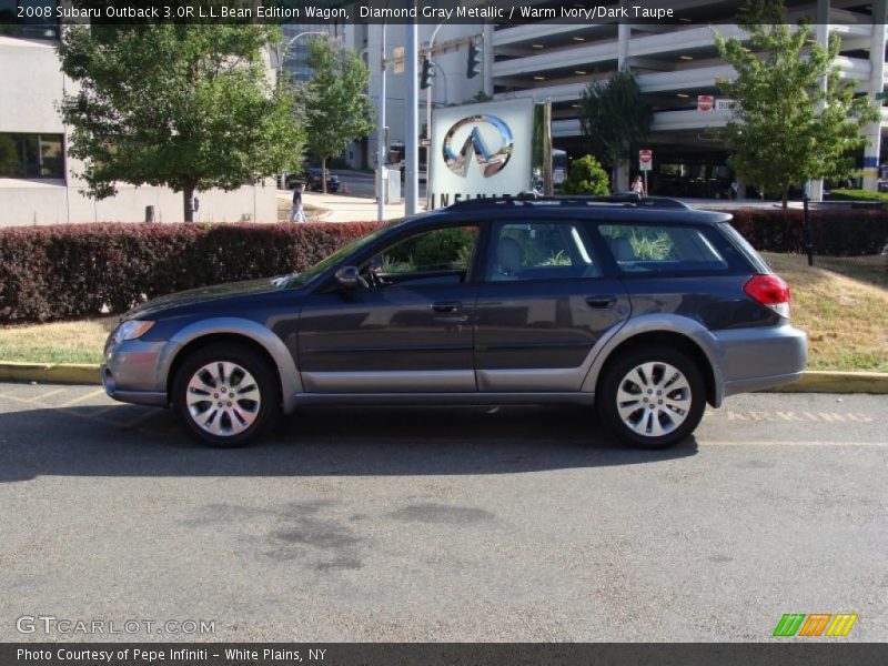 Diamond Gray Metallic / Warm Ivory/Dark Taupe 2008 Subaru Outback 3.0R L.L.Bean Edition Wagon