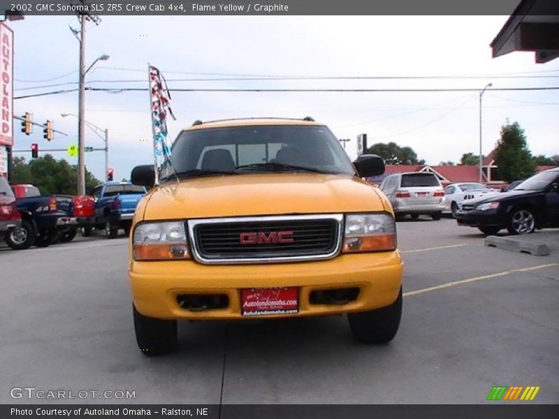 Flame Yellow / Graphite 2002 GMC Sonoma SLS ZR5 Crew Cab 4x4