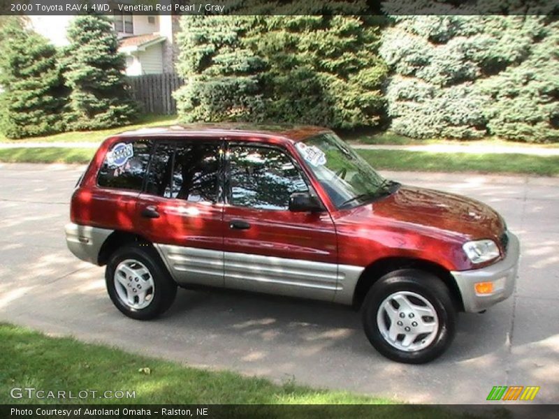 Venetian Red Pearl / Gray 2000 Toyota RAV4 4WD