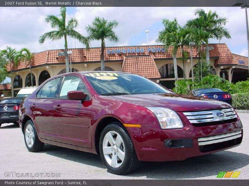 Merlot Metallic / Charcoal Black 2007 Ford Fusion SE