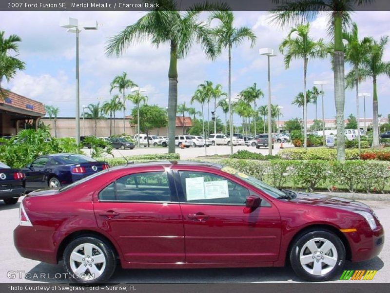 Merlot Metallic / Charcoal Black 2007 Ford Fusion SE