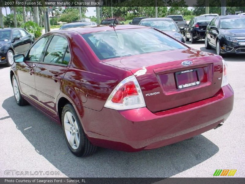 Merlot Metallic / Charcoal Black 2007 Ford Fusion SE