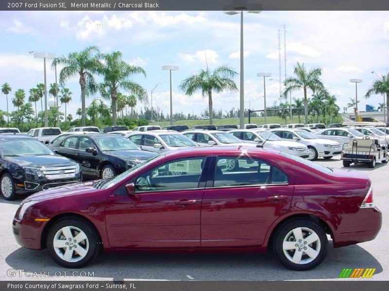 Merlot Metallic / Charcoal Black 2007 Ford Fusion SE
