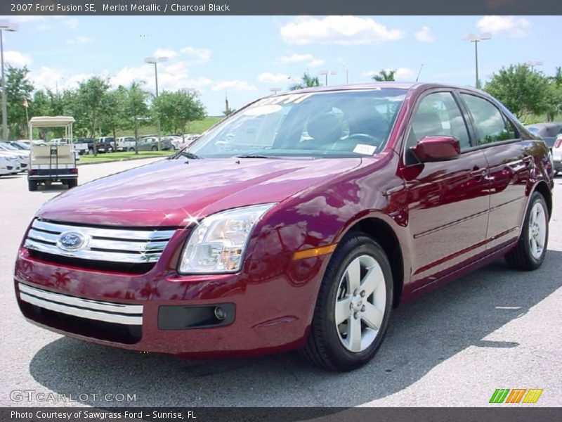 Merlot Metallic / Charcoal Black 2007 Ford Fusion SE