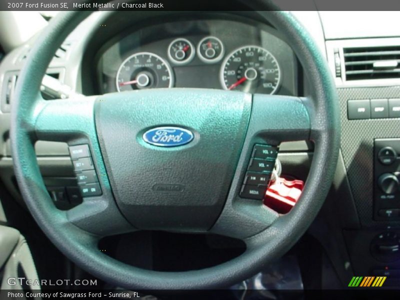 Merlot Metallic / Charcoal Black 2007 Ford Fusion SE