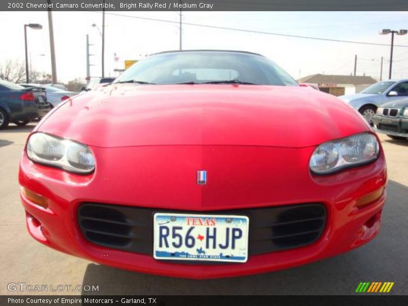 Bright Rally Red / Medium Gray 2002 Chevrolet Camaro Convertible