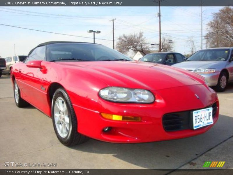 Bright Rally Red / Medium Gray 2002 Chevrolet Camaro Convertible
