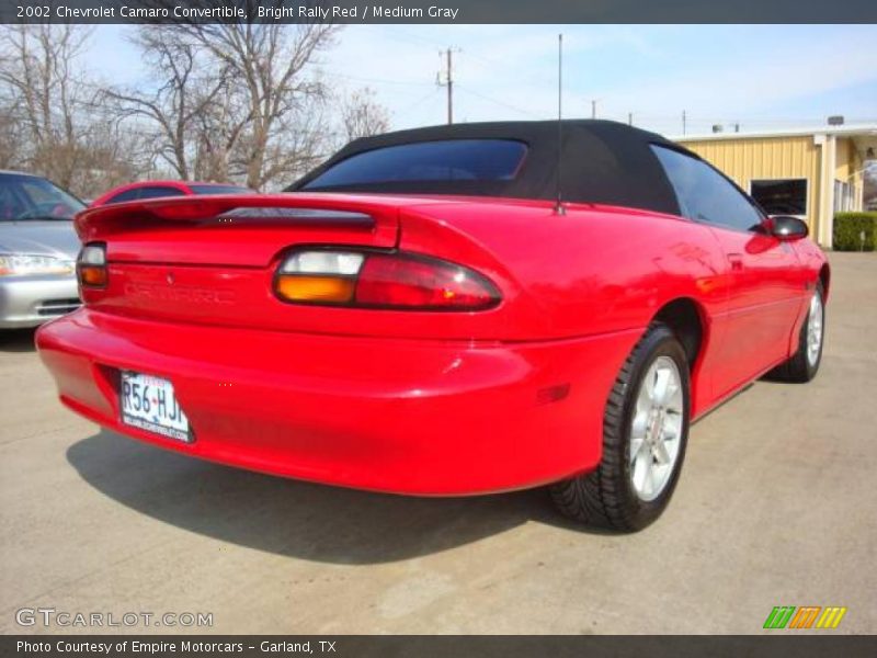 Bright Rally Red / Medium Gray 2002 Chevrolet Camaro Convertible
