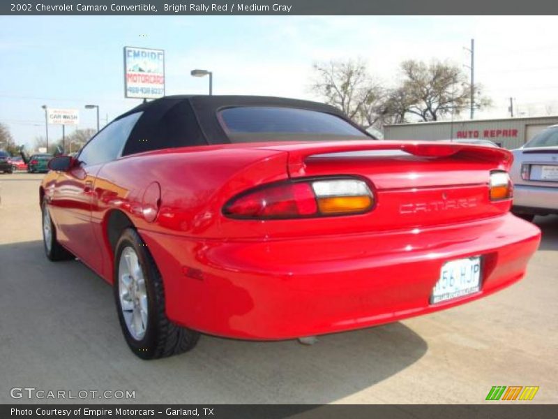 Bright Rally Red / Medium Gray 2002 Chevrolet Camaro Convertible