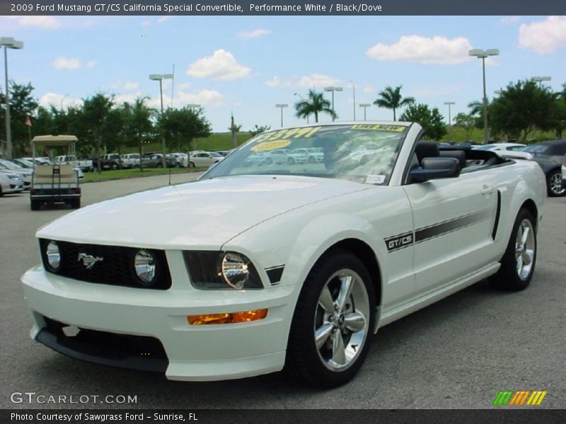 Performance White / Black/Dove 2009 Ford Mustang GT/CS California Special Convertible