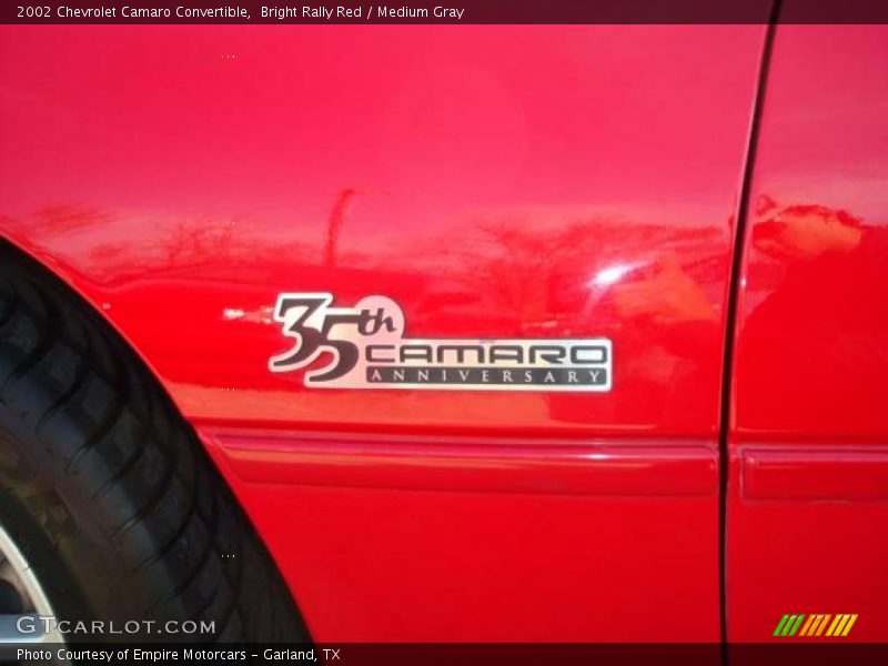 Bright Rally Red / Medium Gray 2002 Chevrolet Camaro Convertible