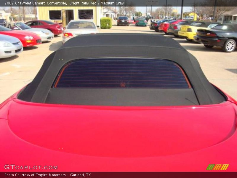 Bright Rally Red / Medium Gray 2002 Chevrolet Camaro Convertible