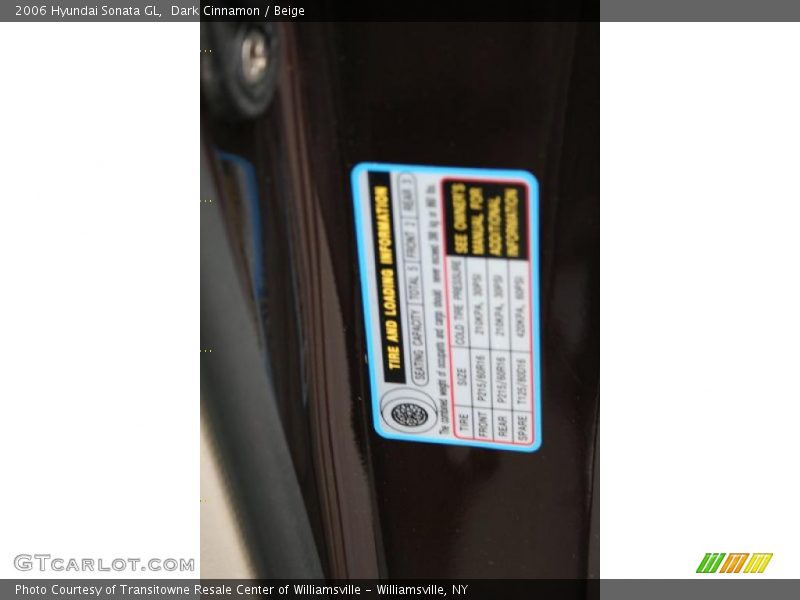 Dark Cinnamon / Beige 2006 Hyundai Sonata GL