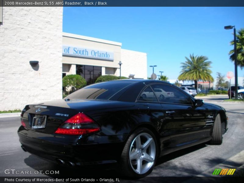 Black / Black 2008 Mercedes-Benz SL 55 AMG Roadster