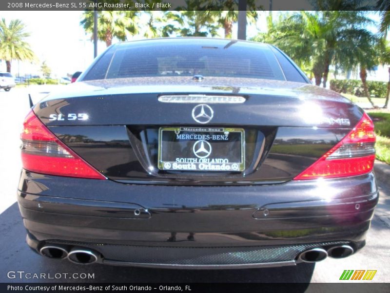 Black / Black 2008 Mercedes-Benz SL 55 AMG Roadster