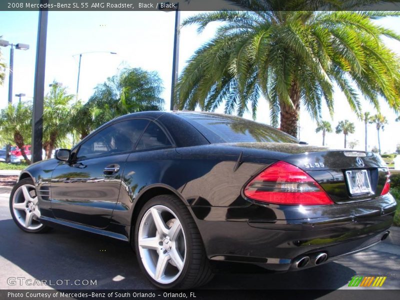 Black / Black 2008 Mercedes-Benz SL 55 AMG Roadster