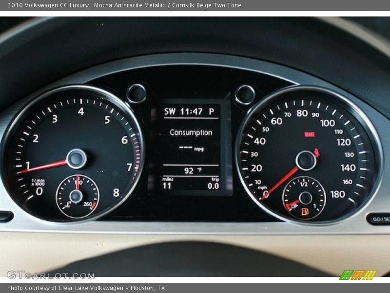 Mocha Anthracite Metallic / Cornsilk Beige Two Tone 2010 Volkswagen CC Luxury