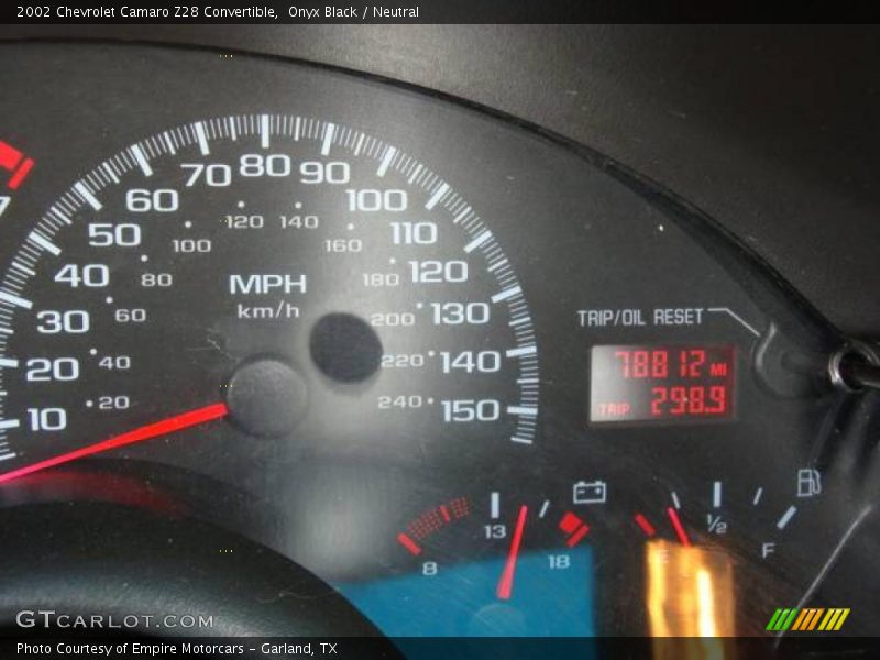 Onyx Black / Neutral 2002 Chevrolet Camaro Z28 Convertible