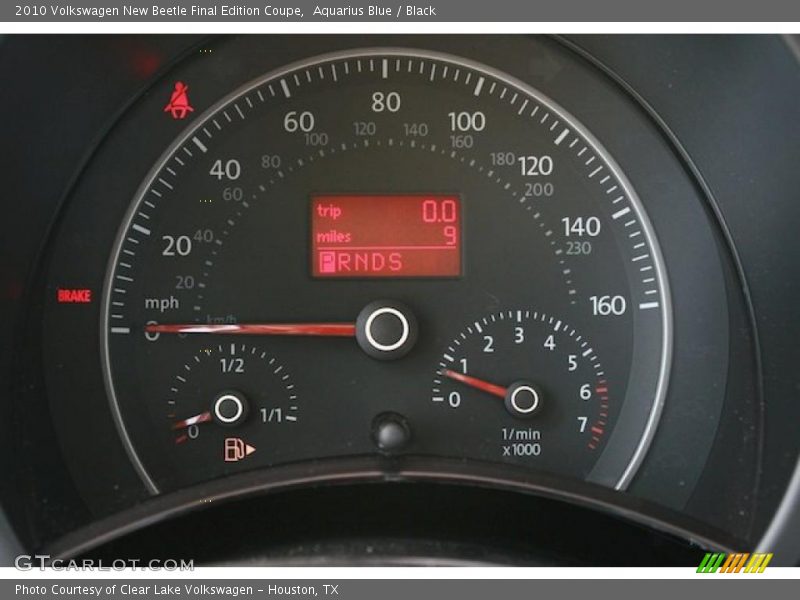 Aquarius Blue / Black 2010 Volkswagen New Beetle Final Edition Coupe