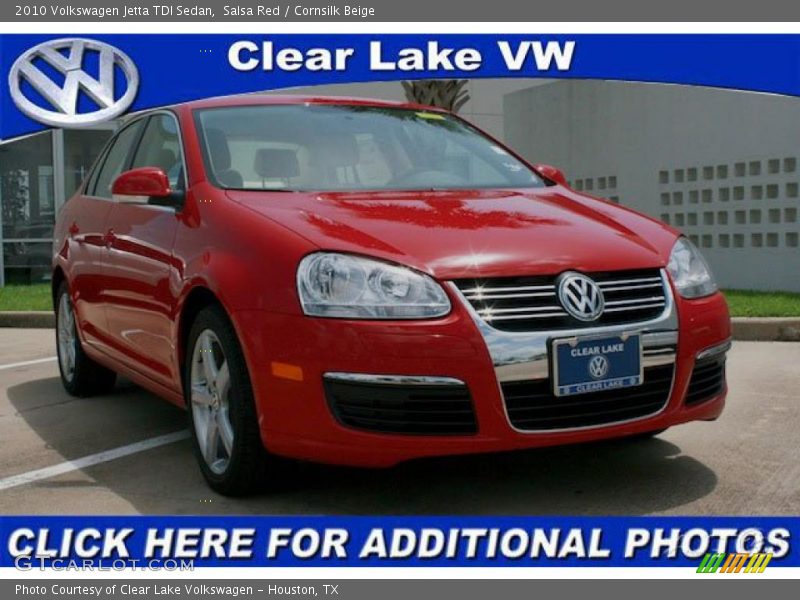Salsa Red / Cornsilk Beige 2010 Volkswagen Jetta TDI Sedan