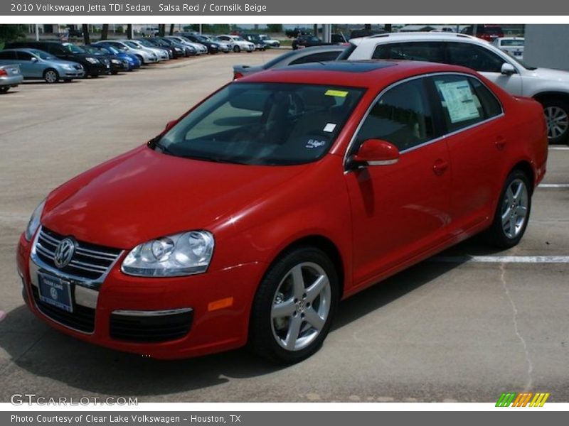 Salsa Red / Cornsilk Beige 2010 Volkswagen Jetta TDI Sedan