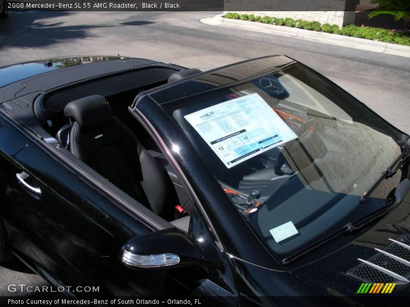 Black / Black 2008 Mercedes-Benz SL 55 AMG Roadster