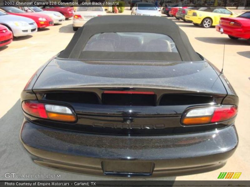 Onyx Black / Neutral 2002 Chevrolet Camaro Z28 Convertible
