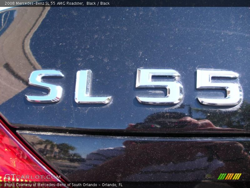 Black / Black 2008 Mercedes-Benz SL 55 AMG Roadster