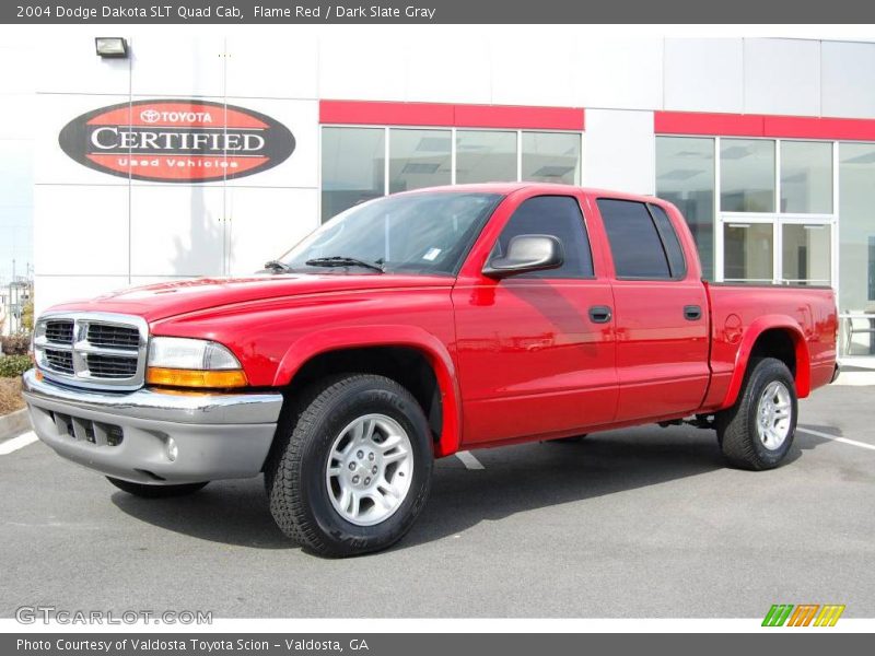 Flame Red / Dark Slate Gray 2004 Dodge Dakota SLT Quad Cab