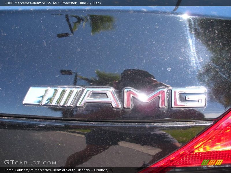 Black / Black 2008 Mercedes-Benz SL 55 AMG Roadster