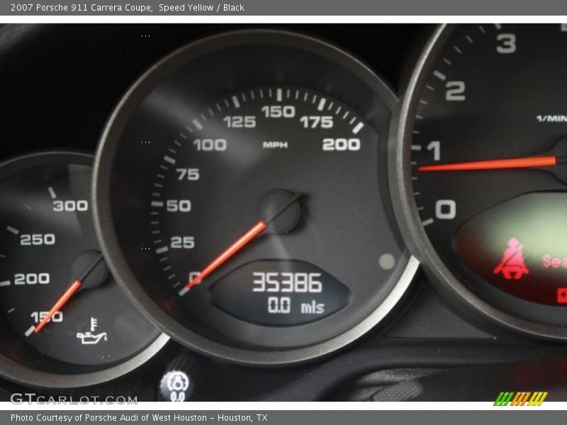 Speed Yellow / Black 2007 Porsche 911 Carrera Coupe