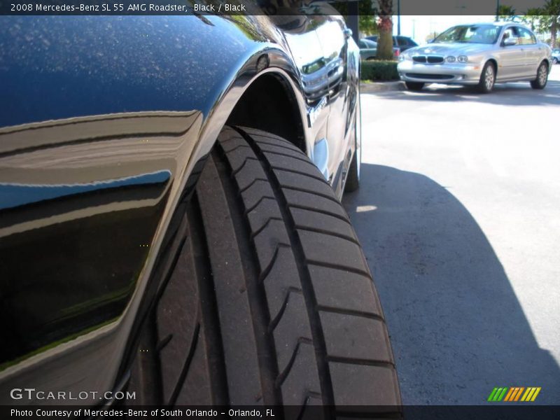 Black / Black 2008 Mercedes-Benz SL 55 AMG Roadster
